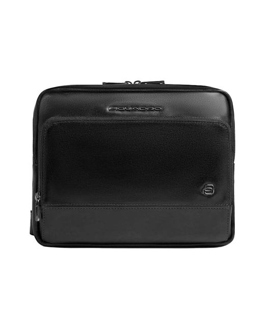 Piquadro Umhängetasche Für Herren Aus Leder Mit Ipad-Fach, Rfid-Geschützt in Black für Herren