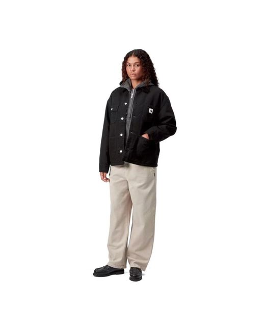 Carhartt Jassen ,Zwart ,Katoen Og Michigan Coat in het Black