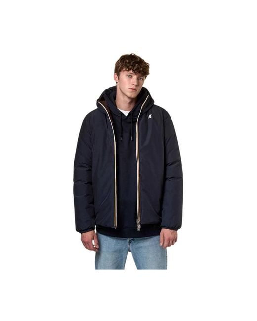 K-Way Blue Winter Jackets for men