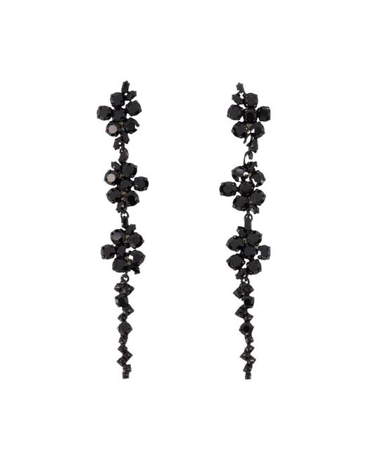 Simone Rocha Black Florale Ohrringe