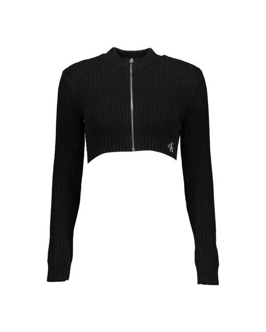 Jersey de algodón negro con logo Calvin Klein de color Black