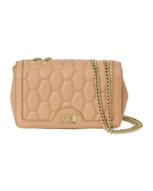 Roberto Cavalli Natural Shoulder Bags