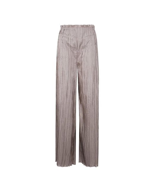 Alberta Ferretti Gray Seidenhose Für Frauen