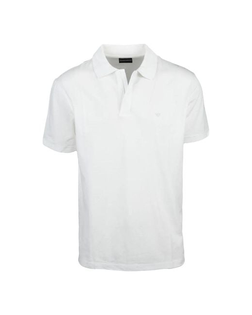 Emporio Armani White Polo Shirts for men