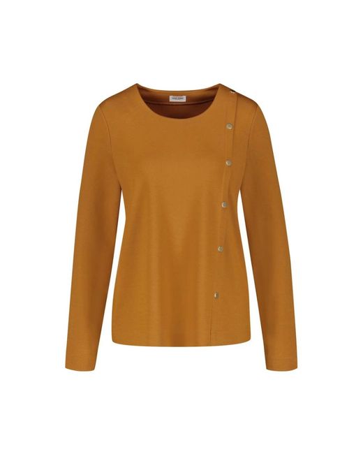 Gerry Weber Brown Langarmshirt Mit Rundhalsausschnitt