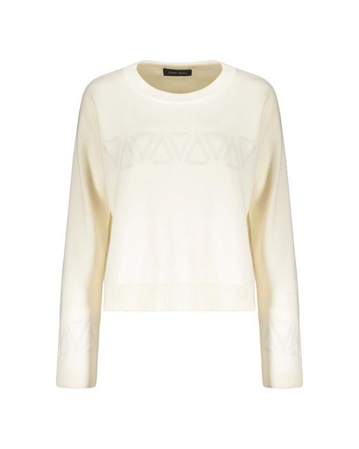 Herno Rondgebreide Pullover in het White