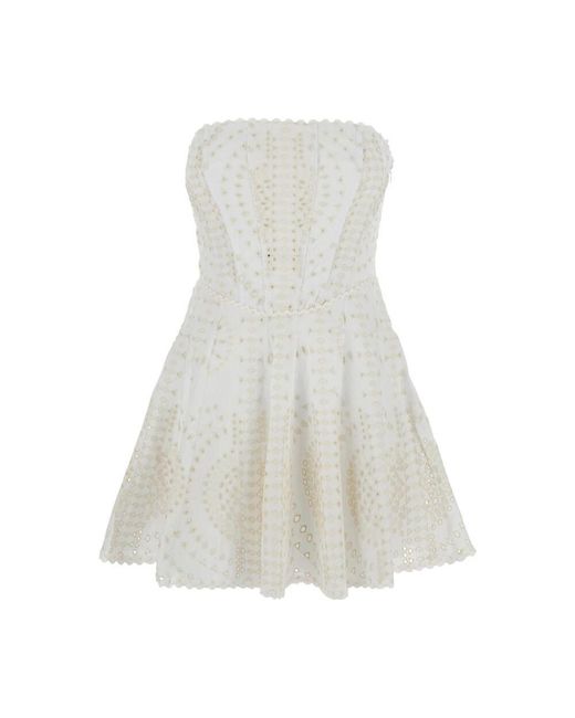 Charo Ruiz White Weiße Kurze Kleid Clem