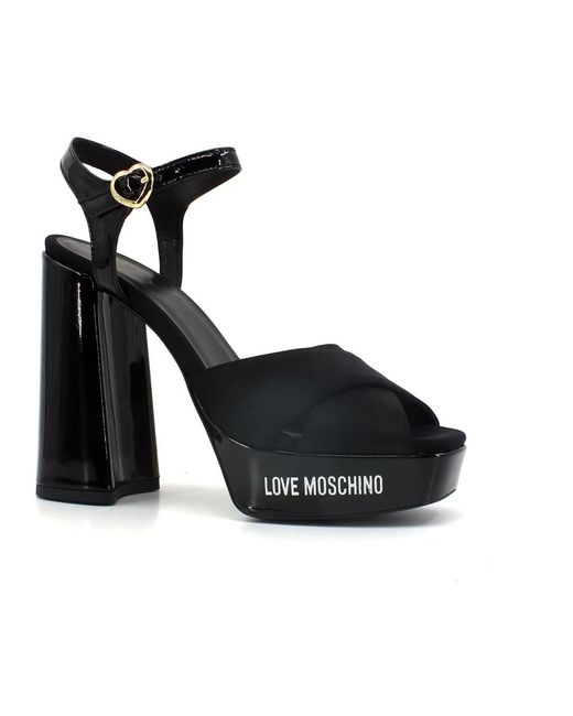 Love Moschino Black High Heel Sandals