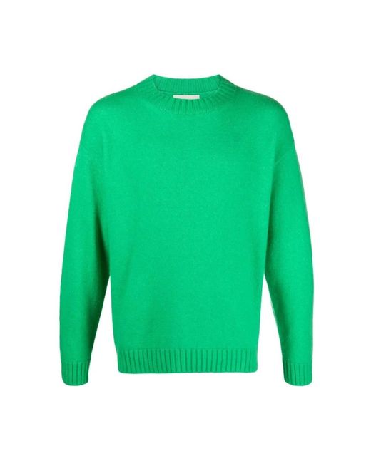 Laneus Green Round-Neck Knitwear for men