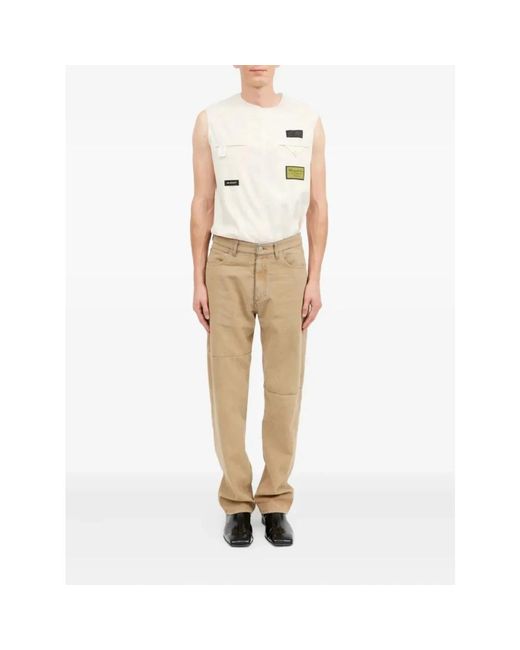 MM6 by Maison Margiela Natural Straight Jeans for men