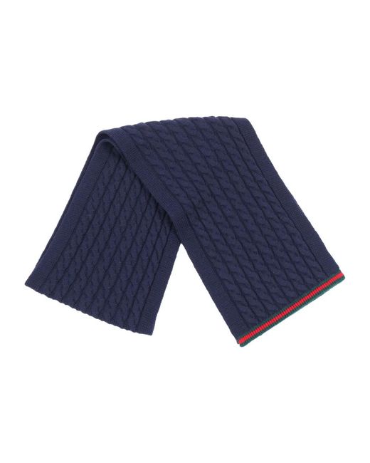 Gucci Accessoires ,Blauw ,Wol Sciarpa Tresy in het Blue