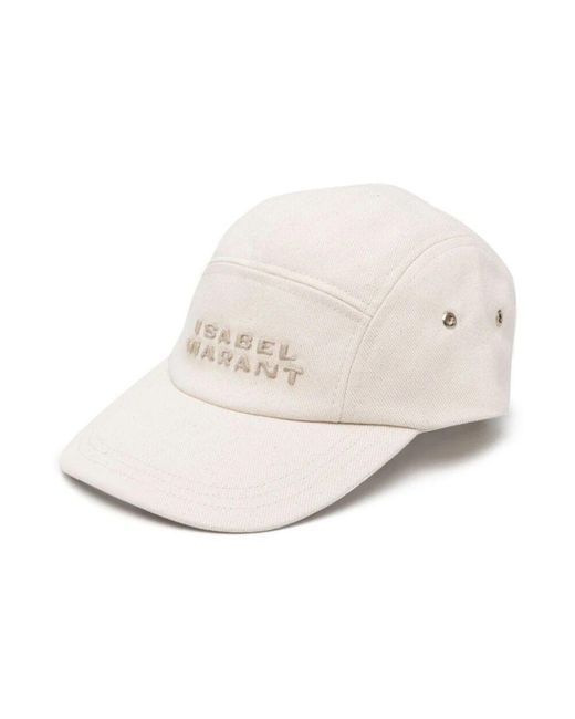 Isabel Marant Ecru Cap Mit Belüftungsösen in White für Herren