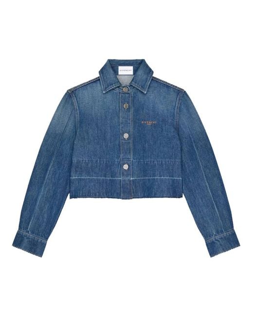 Givenchy Raw Edge Denim Shirt in het Blue