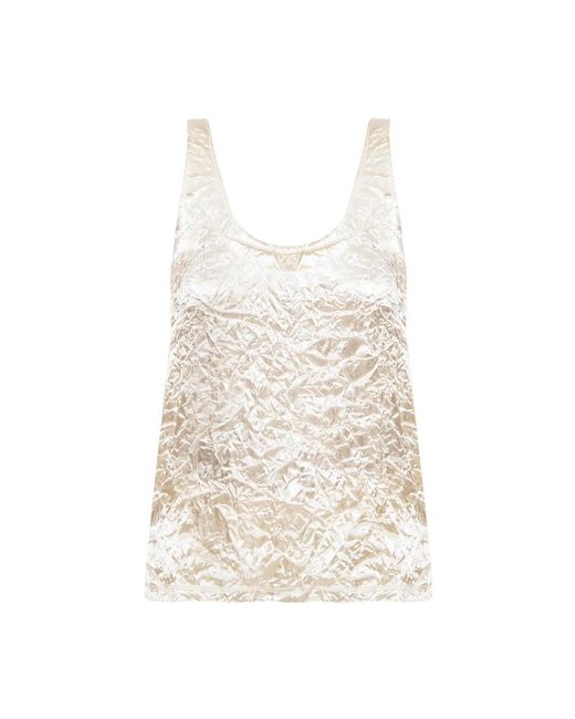 Lanvin White Sleeveless Tops