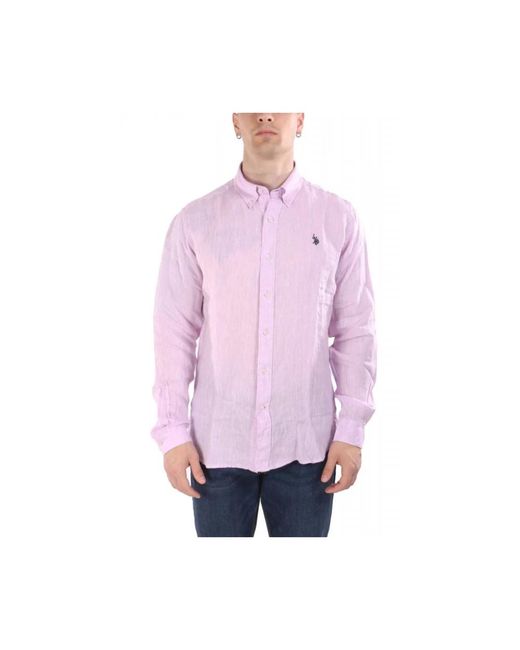 U.S. POLO ASSN. Purple Casual Shirts for men