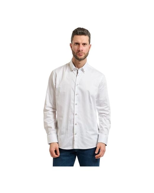 Bugatti White Formal Shirts for men