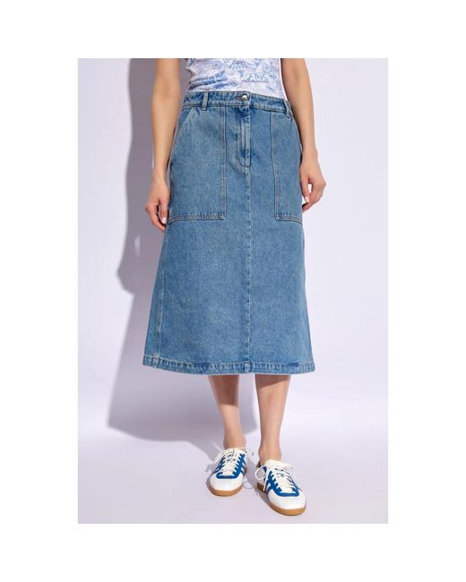 Skirts > denim skirts Maison Kitsuné en coloris Blue
