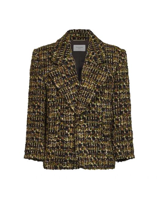 Saint Laurent Green Tweed Jackets