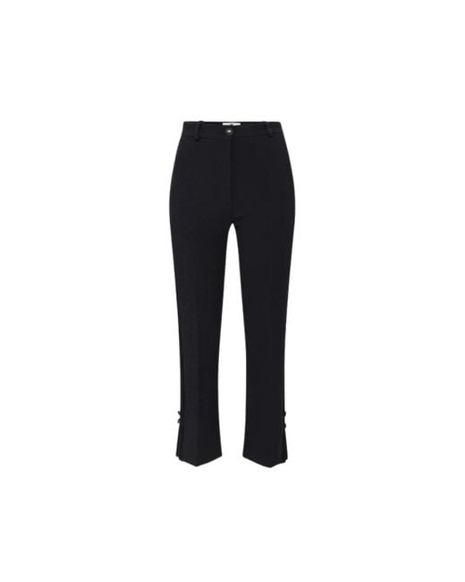 Elisabetta Franchi Black Smoking Cropped Hosen