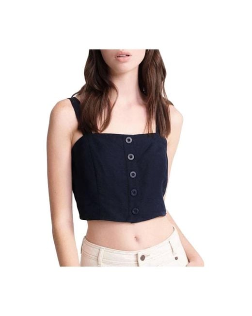 Superdry Blue Sleeveless Tops