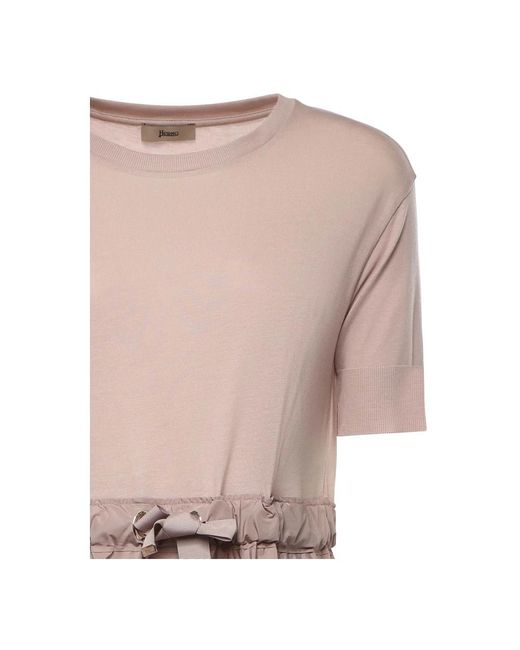 Herno Drawstring Midi Dress in het Natural