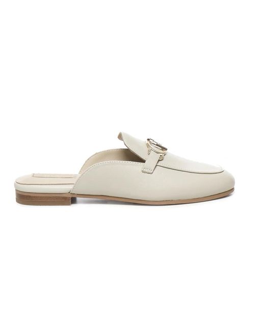 Liu Jo Schoenen ,Grijs ,Off- Platte Sandalen in het White