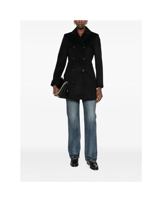 Marella Black Double-Breasted Coats