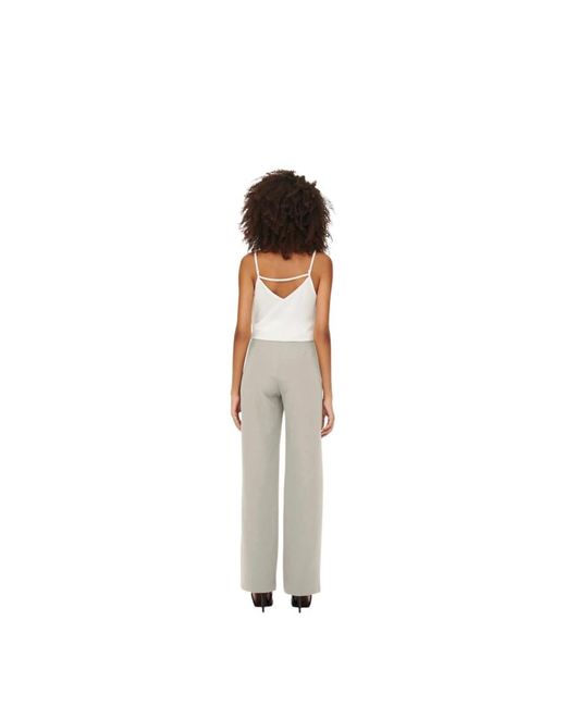 Straight Trousers ONLY de color Natural