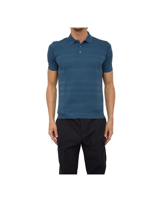Corneliani Blue Polo Shirts for men
