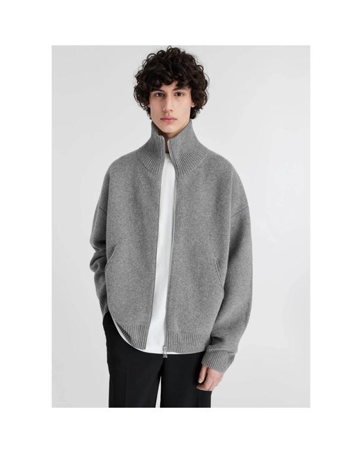 Axel Arigato Truien & Vesten ,Grijs ,Wol Core Zip-Up Sweater in het Gray voor heren