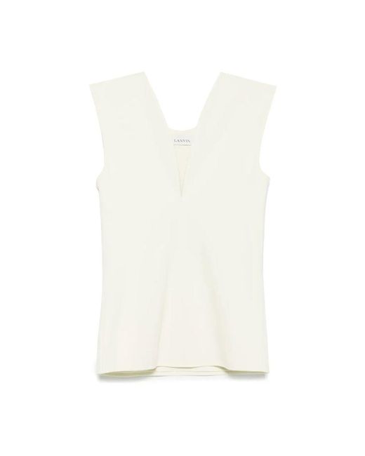 Sleeveless Tops Lanvin en coloris White