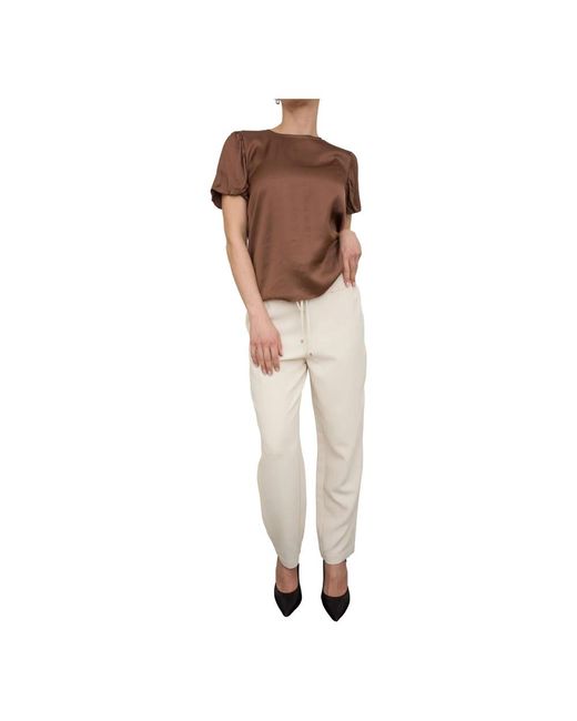 Nenette Natural Slim-Fit Trousers
