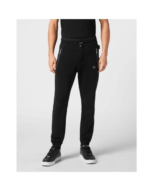 Philipp Plein Black Sweatpants for men