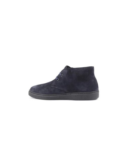 Frau Blue Lace-Up Boots for men