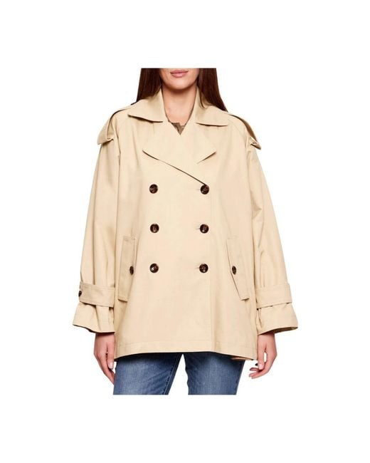 Liu Jo Natural Double-Breasted Coats