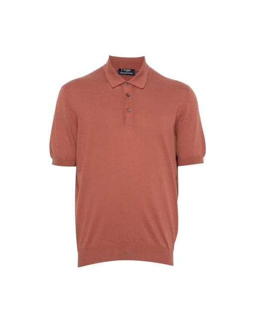 Barba Napoli Red Polo Shirts for men