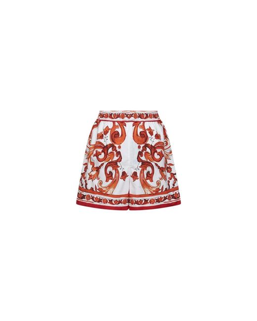 Dolce & Gabbana Red Short Shorts