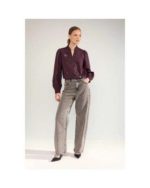 Shirts Numph de color Purple