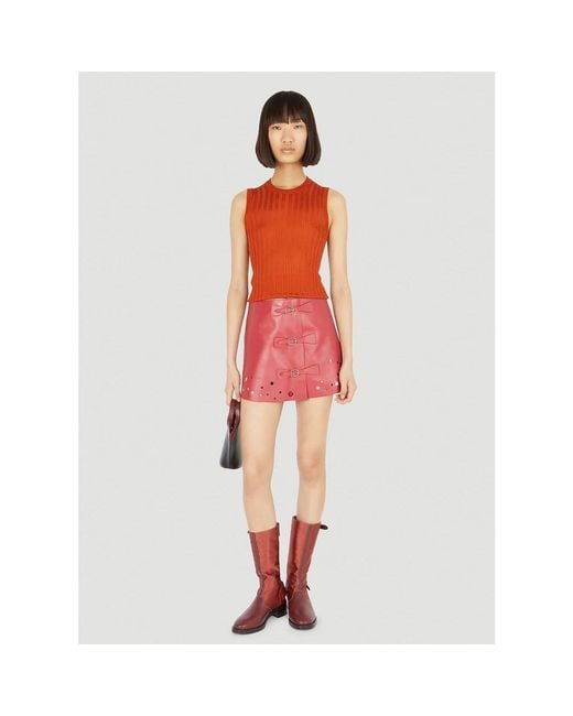 DURAZZI MILANO Red Sleeveless Tops