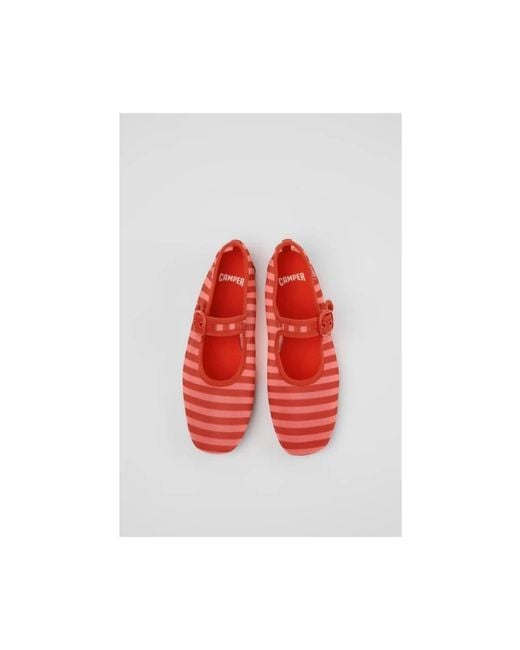Camper Red Ballerina Shoes
