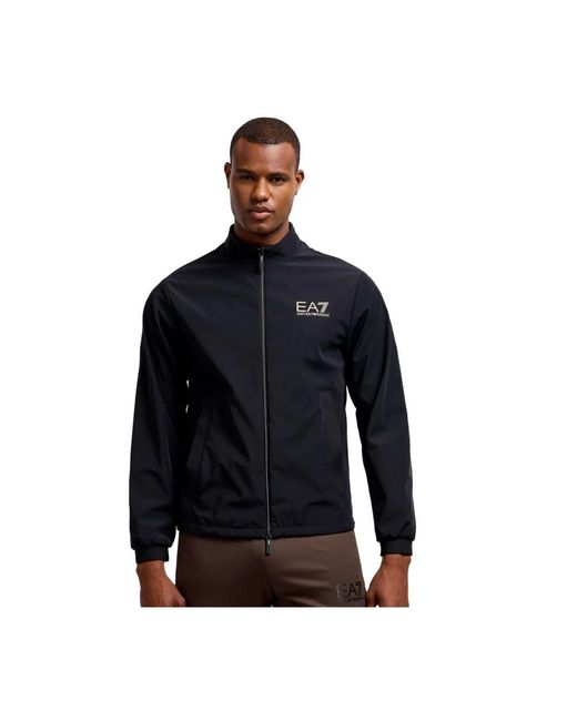 EA7 Hoodies & Sweatvesten ,Blauw ,Zip-Throughs in het Blue voor heren
