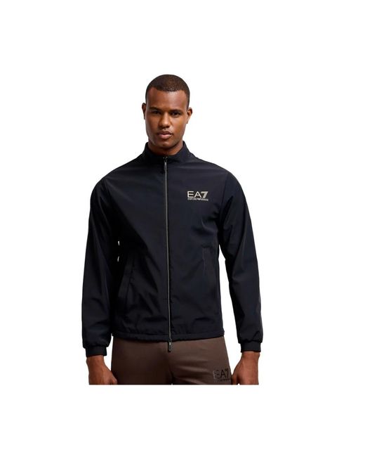 EA7 Hoodies & Sweatvesten ,Blauw ,Zip-Throughs in het Blue voor heren
