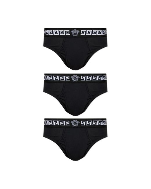 Versace Cotton-Jersey Briefs in het Black voor heren