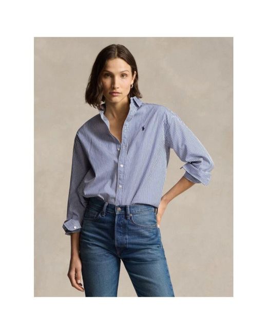 Polo Ralph Lauren Blue Gestreiftes freizeithemd