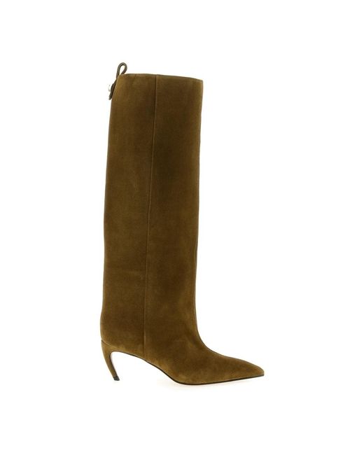 The Attico Green Heeled Boots
