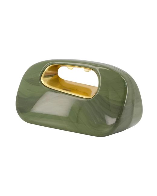 Cult Gaia Green Amara Clutch