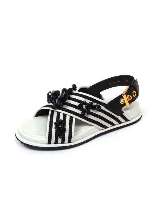 Car Shoe Black Flat Sandals
