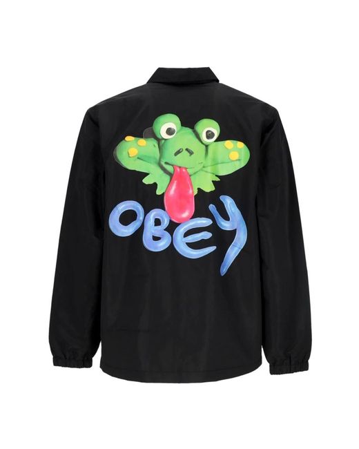 Obey Light Jackets in het Black voor heren