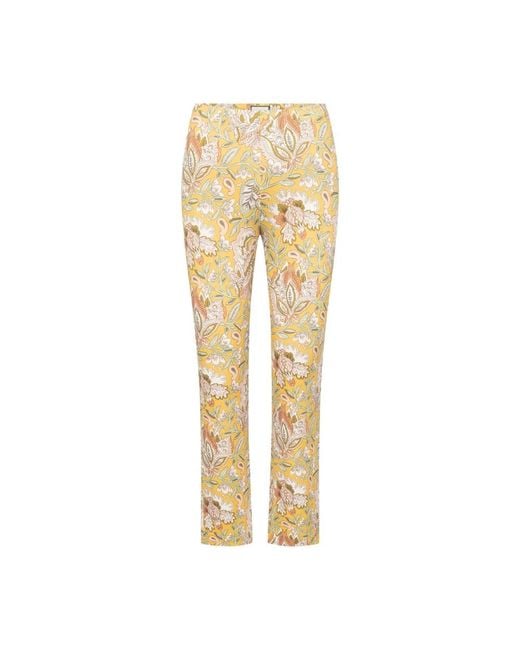 Seductive Yellow Slim-Fit Trousers