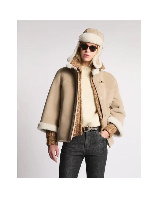 Faux Fur & Shearling Jackets di Fay in Natural